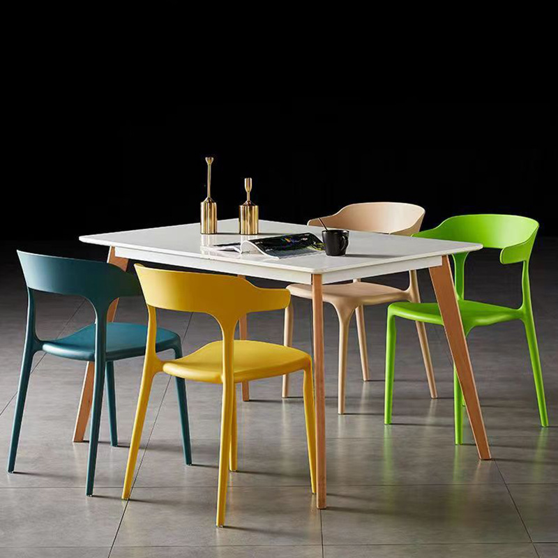 Customized Horn Chair Home Lazy Back Chair Living Room Dining Chair Modern Simple Plastic Desk Stool Leisure Chair