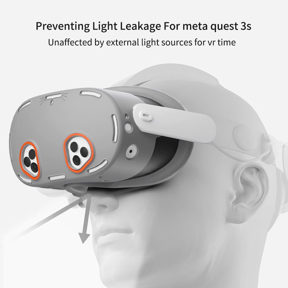 New Model Suitable for Meta Quest3S Host Set Vr Game Silicone Protective Cover Face Anti-Slip Eye Mask Vr Accessories