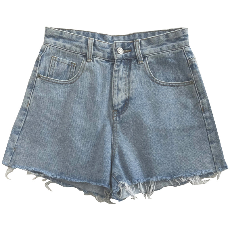 Denim Shorts Women's Summer 2021 New Ins Rosen High Waist Slimming Loose Wide Leg Ultra Short A- line Hot Pants Trendy