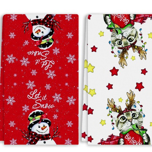 Кросс-бордерное полотенце печать кухонное полотенце печать декор стола праздничное полотенце дропшиппинг можно маркировать