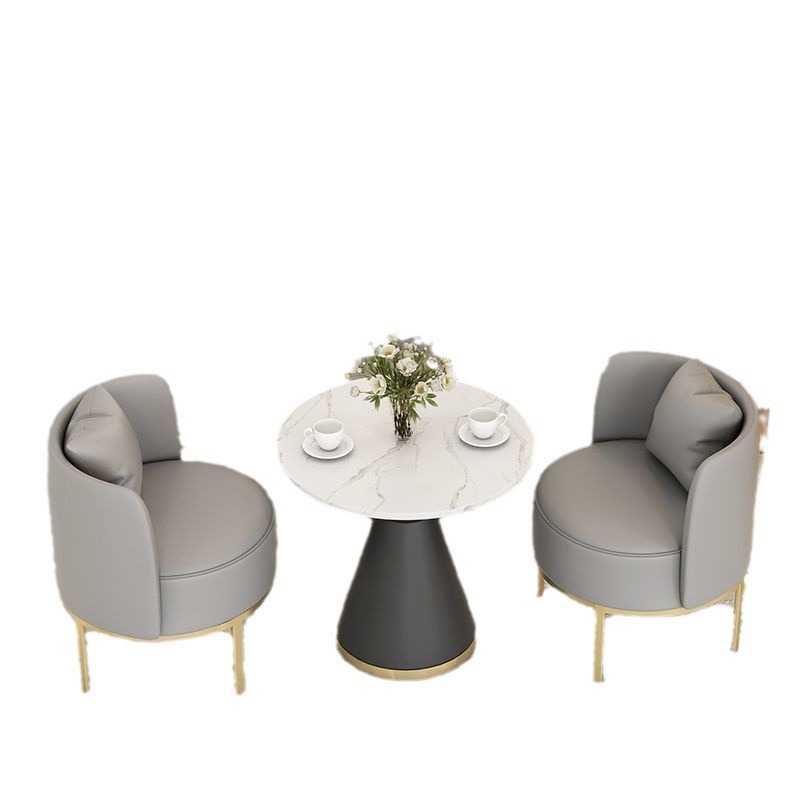 Modern Light Luxury Single Sofa Leisure Hotel Rest Area Business Sales Office Reception Negotiation Table and Chair Combination