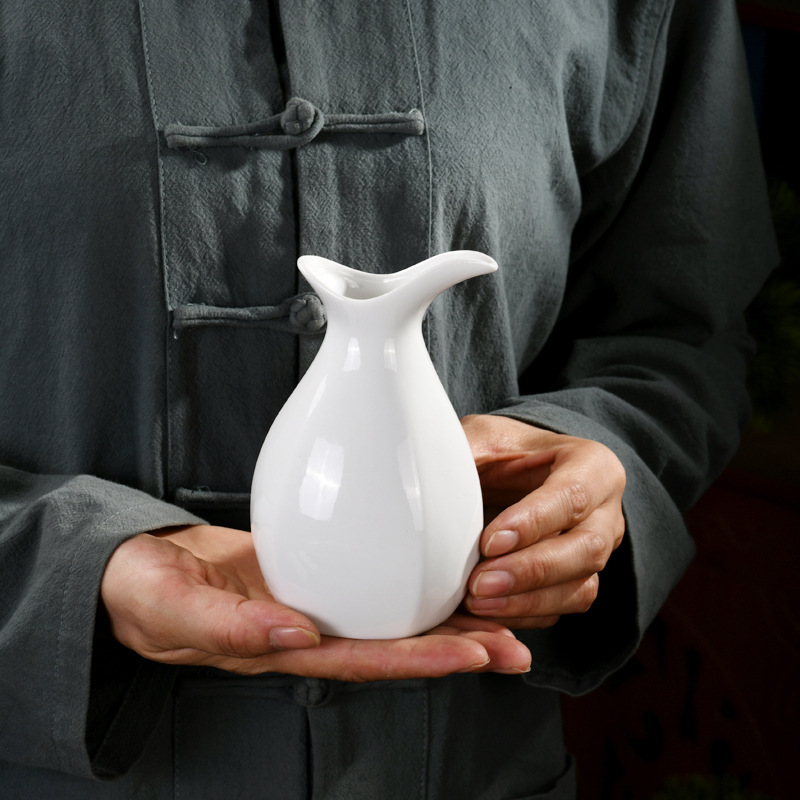 White wine glass ceramic wine set wine pot liquor separator wine cup high white porcelain wine set suit gift LOGO printing