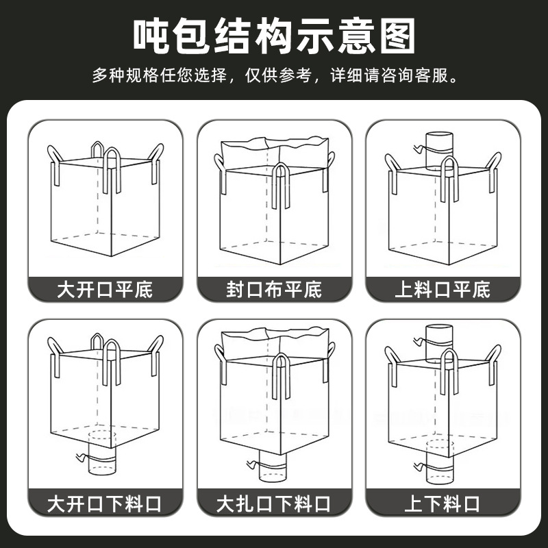 Customized D-Type Anti-Static Ton Bag, Anti-Explosion Dust Granular Block Container Bag, Dangerous Goods Inlet and Outlet Ton Bag