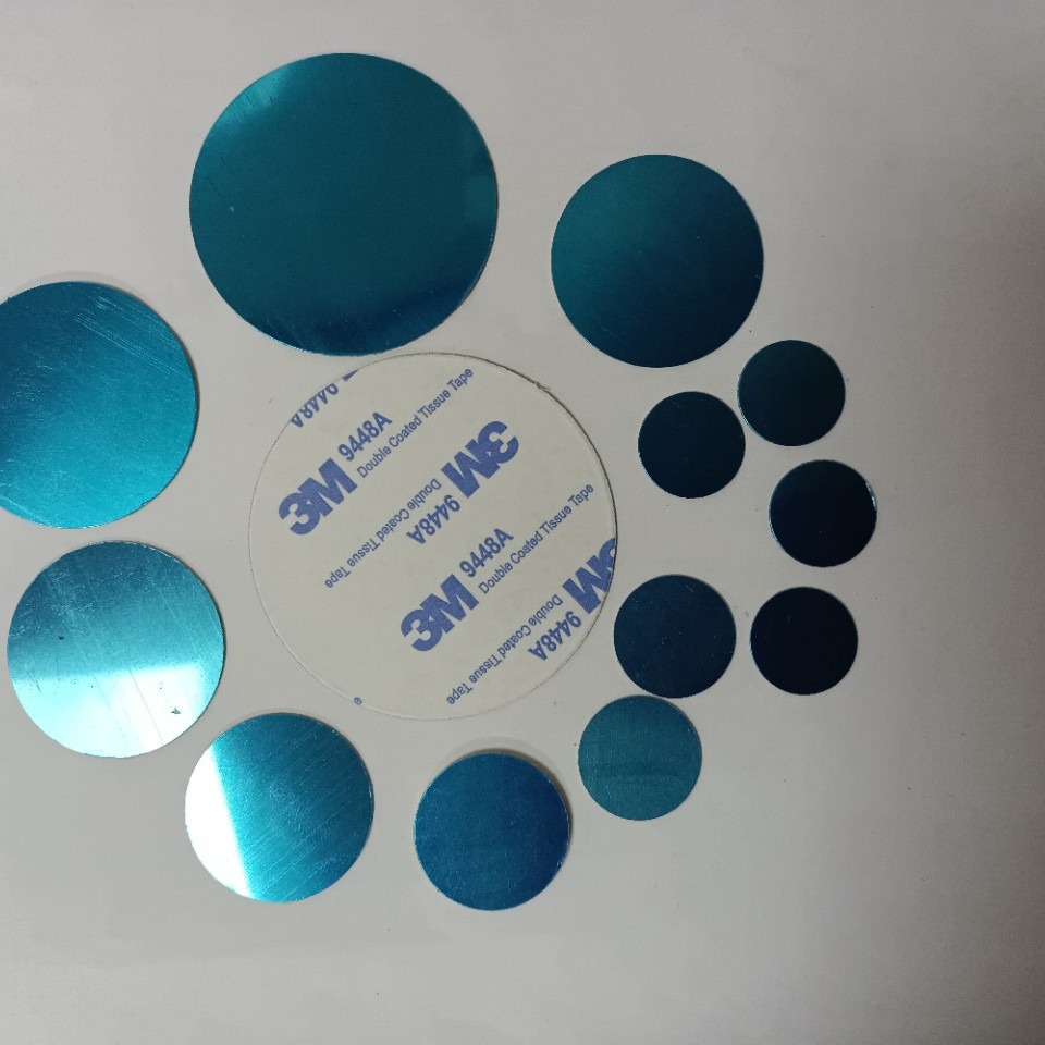 Wholesale mobile phone bracket magnetic sheet manufacturer round magnetic suction sheet in stock straight hair 15-60 plus back glue plus 9448 glue