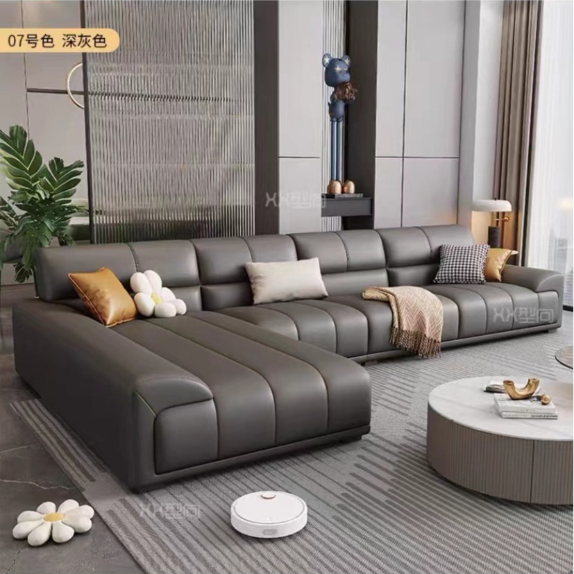 Disposable Technology cloth sofa living room light luxury simple small apartment straight row three four-person cat scratch fabric sofa apartment