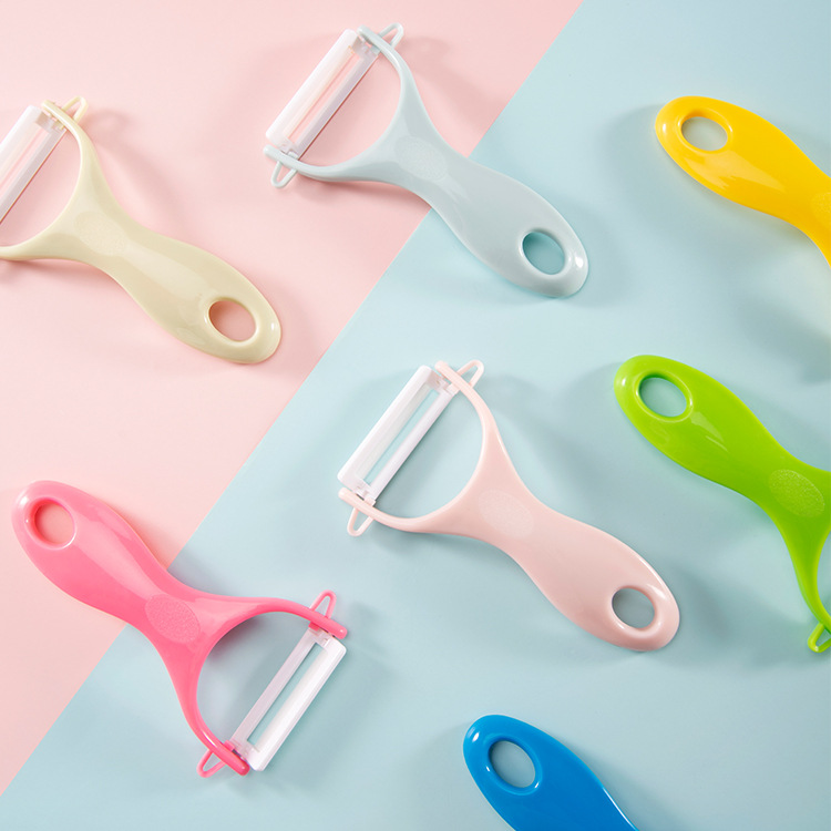 Оптовая продажа овощечистки северного стиля, легкий цвет, скребок для фруктов, керамическая планка для дынь