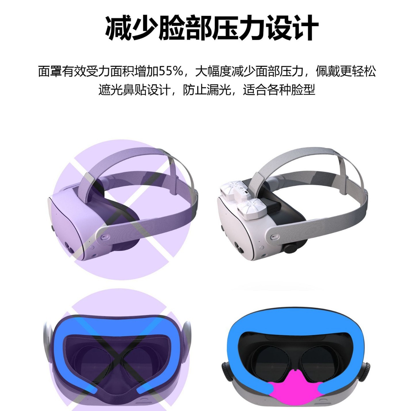 Meta Quest 3S New Radiator Dual Fan Dual Mode Pulsator Adjustment Decompression Replaceable Mask