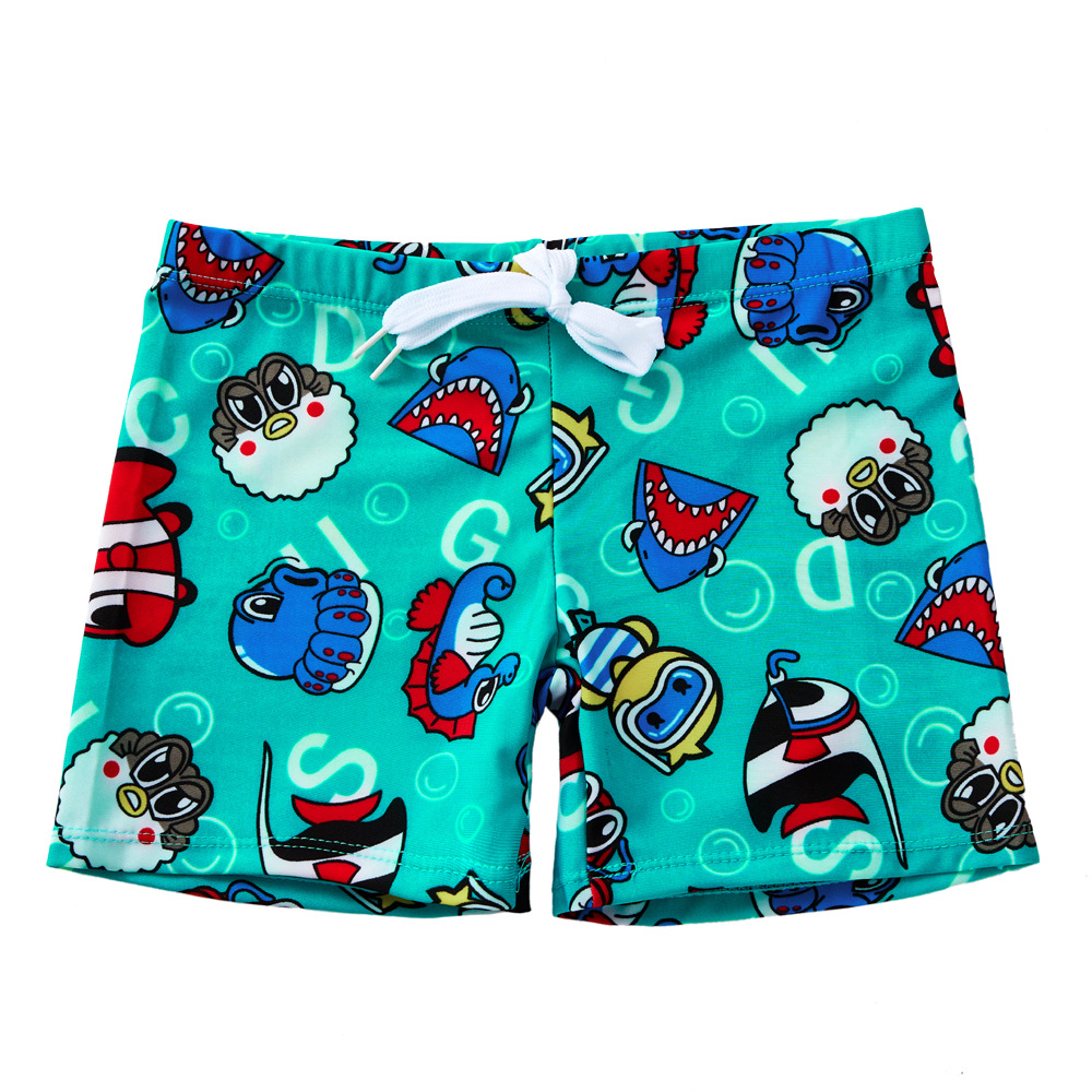 New Boys' Swimming Trunks Children's Quick-drying Swimming Trunks Printed Cartoon Medium and Large Children's Swimming Trunks Hot Spring Seaside Swimming Pool Trunks