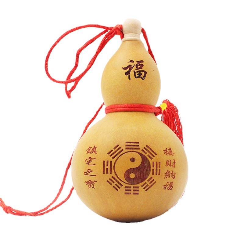 Blue Sky music factory natural wine gourd small big gourd Bagua fortune fortune into treasure craft gourd wholesale
