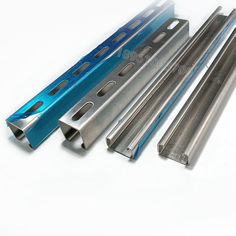 Stainless steel double-spliced C- shaped steel 304 seismic finished product support and hanger double-sided spot welding back U-Channel steel 4182 manufacturers