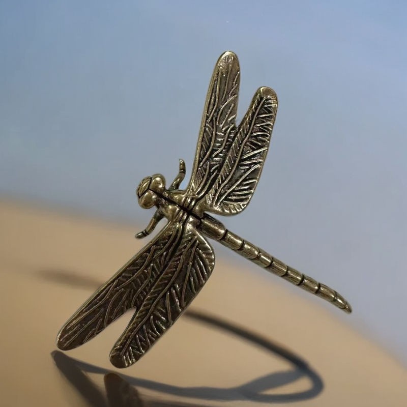 Vintage Copper Plated Butterfly Ornaments Bee Ornaments Dragonfly Ornaments Insect Landscape Bronze Crafts Tea Pet Small Ornaments