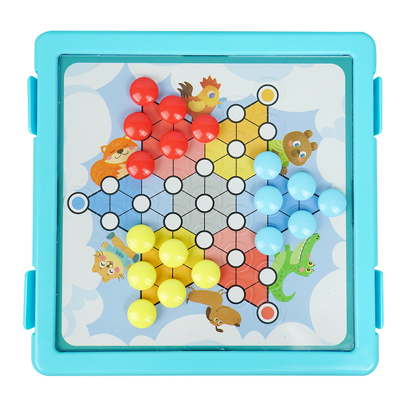 Qiqi music multi-function game six in one flight chess backgammon checkers Leisure science and education chess toys wholesale