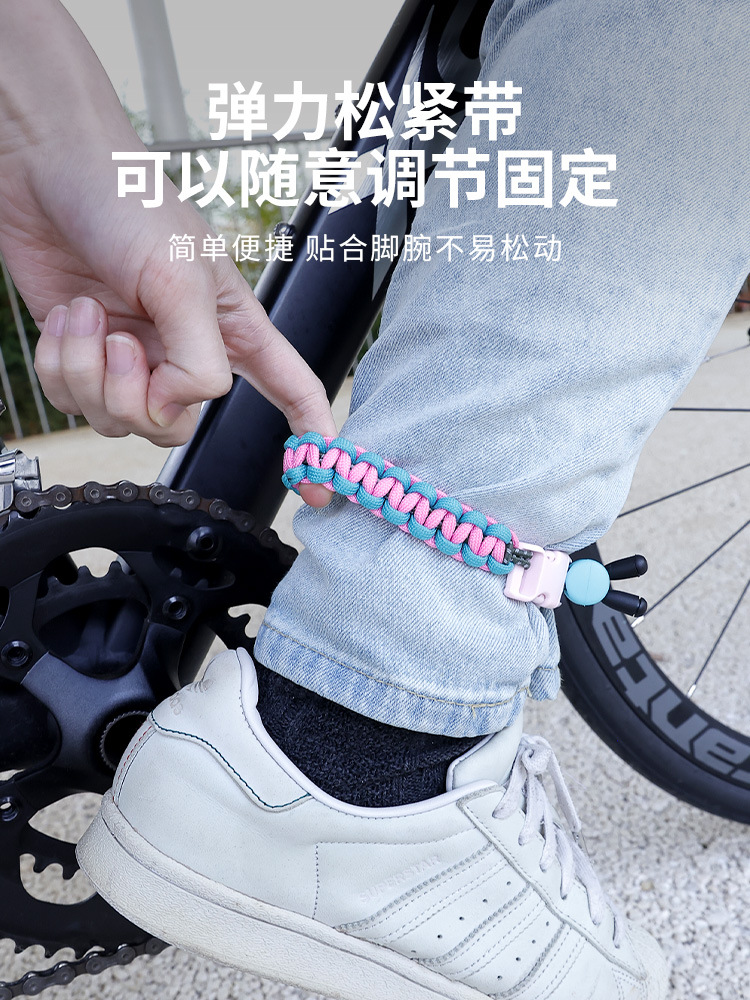 Road Bike Riding Tie Belt Trouser Belt Night Riding Reflective Beam Tube Belt Night Run Foot Belt Buckle Woven Band