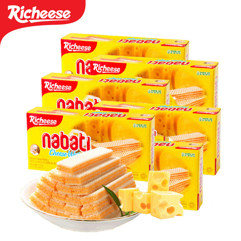 Indonesia Imported Cheese Waffle Biscuits 145g Volume of Nabati Snacks