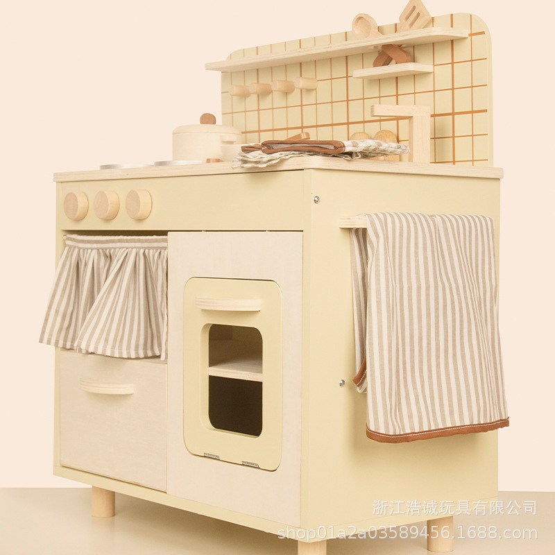 Children's Wooden Doll House Mini Furniture Ornaments Decorative Food Toy Cabinet Props Simulation Play House Kitchen Toys