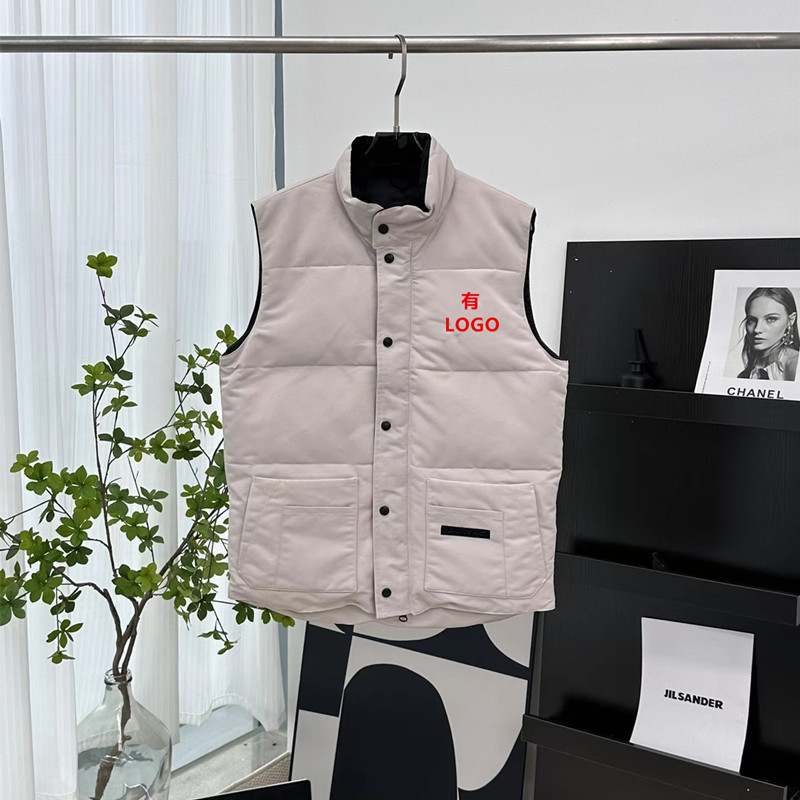 Cross-Border Large Goose Embroidery down Vest for Men and Women, Canadian down Jacket, Winter Thickened Vest, Trendy Outerwear