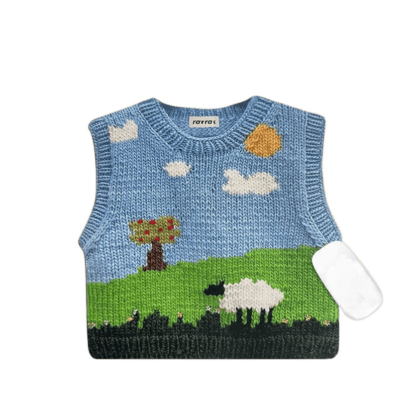 Cute Sweater Printed Mouse Pad, Personalized Office Dormitory High-Looking Computer Desk Pad, Home Portable Mouse Pad