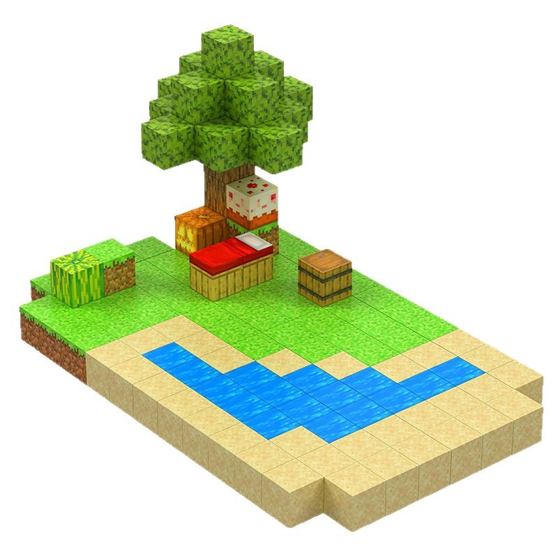 Cross-Border Magnetic Building Blocks Assembled Minecraft 2cm Six-Sided Magnetic Blocks Kidsren's Educational Building Blocks