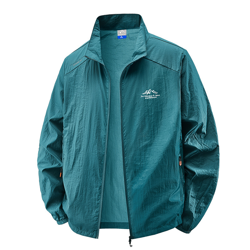 Ice Silk Quick-Drying Sun Protection Clothing Men's Summer Thin Stand-Up Collar Jacket Breathable Outdoor 2025 New Men's Sun Protection Clothing