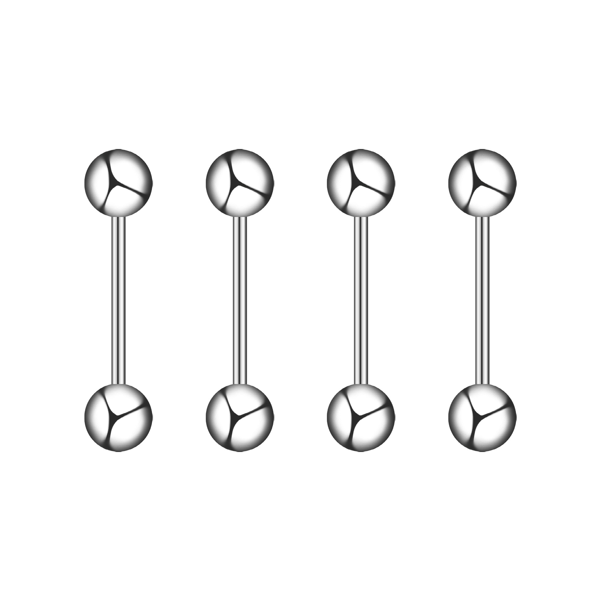 Cross-border e-commerce wholesale earrings stainless steel dumbbell double ball earrings men and women personality Joker small earrings factory direct supply