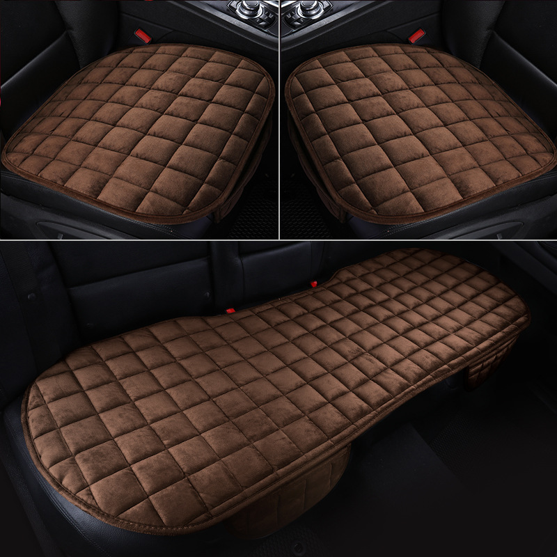 Winter plush cushion padded warm car cushion three-piece set manufacturers wholesale