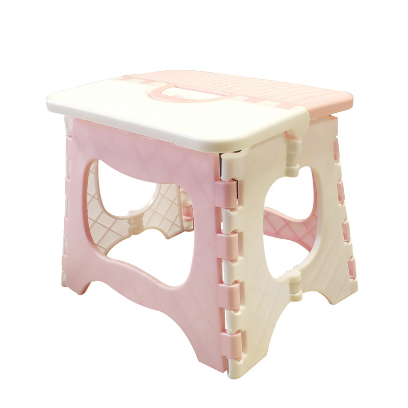 Portable Plastic Folding Stool Portable Lightweight Small Bench Kindergarten Camping Rattan-like Pony Plastic Bench