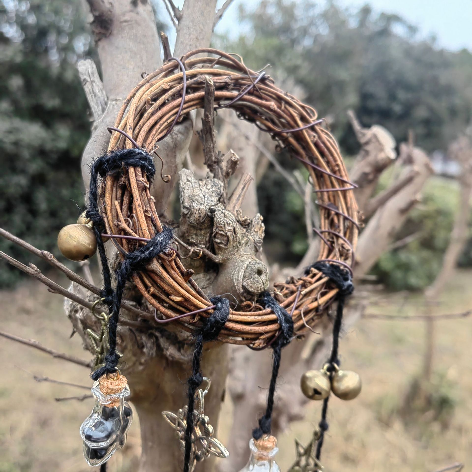 Rattan ring bell/protection bell/cross-border supply bell/blessing bottle bell