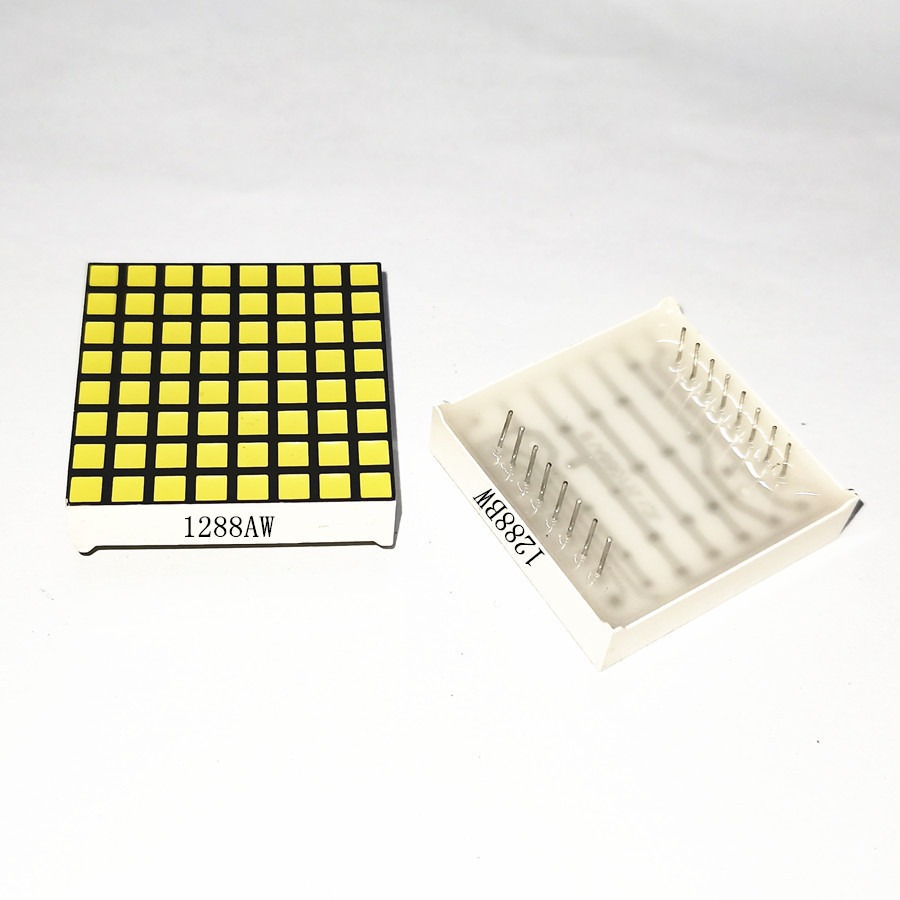 Factory Direct Sales Ф3Mm Square Module Single and Double Color Highlight Elevator Display Component Straight Plug-In 8*8Led Dot Matrix