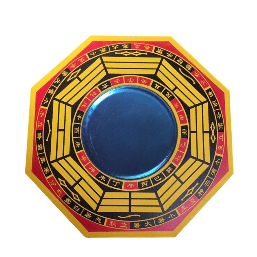 Bagua Mirror Source Manufacturer Wholesale Production 5inch (Convex and Concave) Four Seasons Wooden Bagua Auspicious Home Pendant Ornament