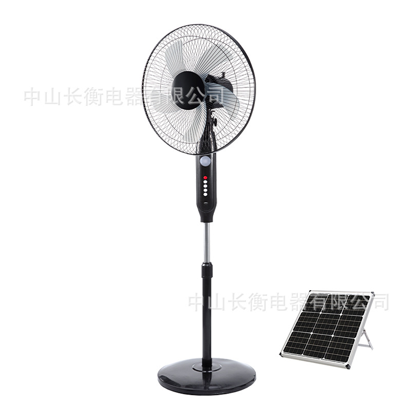 Foreign Trade Special Hot Selling 16inch Solar Charging Floor-Standing Vertical Fan with Lighting Indoor and Outdoor Emergency Fan