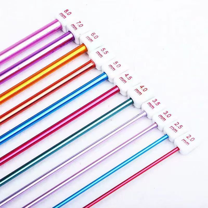 Color alumina crochet high-grade metal crochet handmade wool thick crochet full set of crochet DIY knitting tools