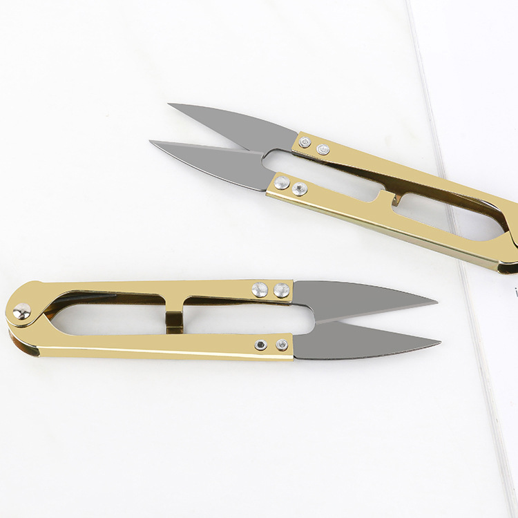 V-shaped iron gauze scissors manufacturers cross-stitch thread trimming thread cutting fishing thread cutting single home sewing small scissors