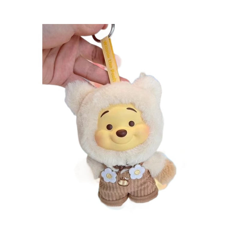 Genuine Disney Winnie the Pooh Candy Bear Series Vinyl Plush Blind Box Cute Doll Hand Figure Pendant Wholesale