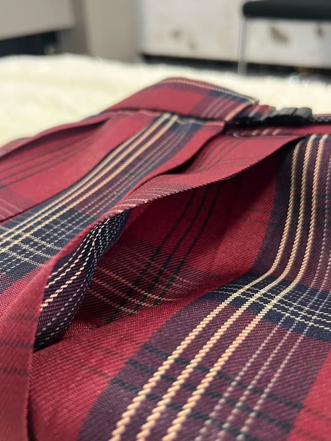 [Xuan] Original Jk Uniform Plaid Skirt High Waist Skirt Women's Waist-Cinching School Supply Christmas Red Plaid Skirt Spring and Summer New Style