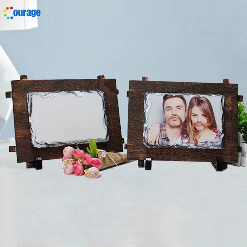 Thermal transfer lithographic square blank decorative painting consumables printing map natural rock stone diy commemorative photo decoration