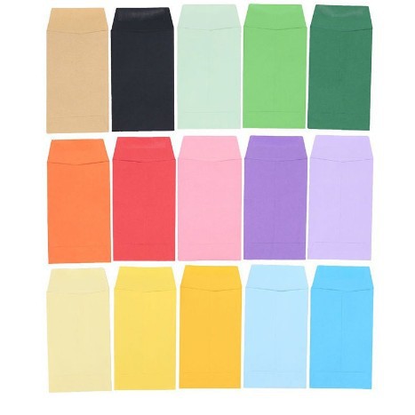 Cross-Border Custom Envelopes 5.6X8.9Cm Kraft Paper Seed Envelope Bags Colorful Double-Glued Envelope Bags with Adhesive Backing