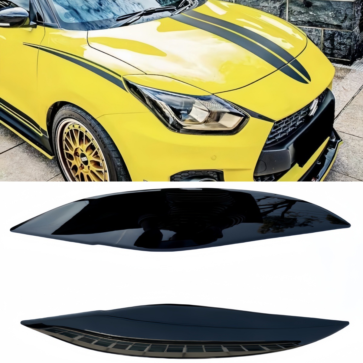 Подходит для Suzuki Swift, наклейки на брови фар, модификация