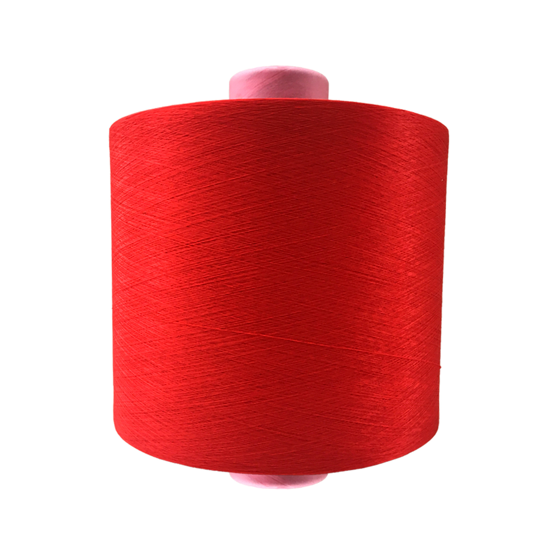 Factory Direct Supply of Color Spun Yarn Polyester Low Elastic Silk 100D/48F Polyester Color Yarn Dty Webbing Mask with Edge Locking Thread