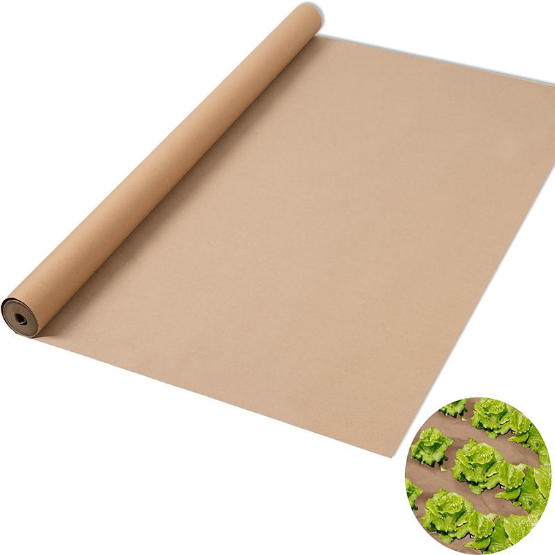 Утолщенная биоразлагаемая коричневая крафт-бумага для контроля сорняков в саду