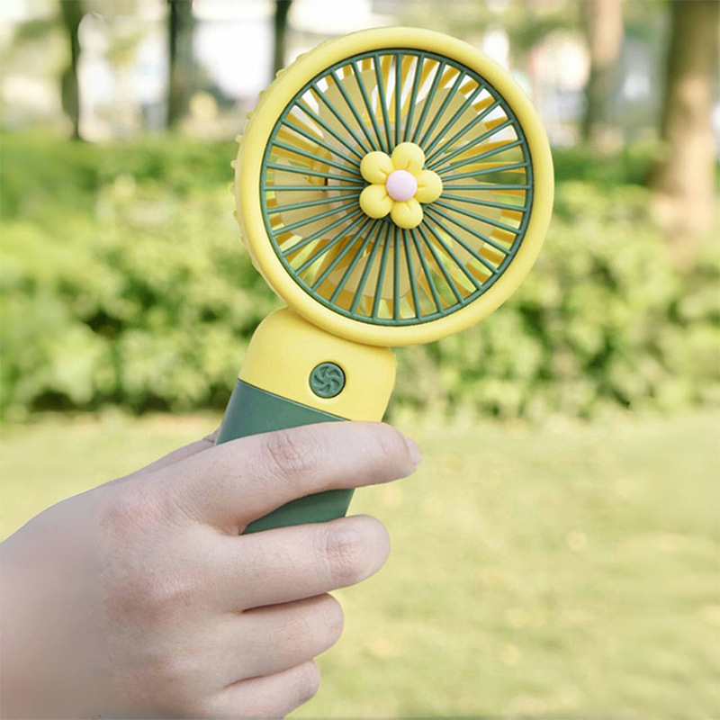 2025 new hand-held small fan student gift cartoon cute portable desktop mini USB charging fan