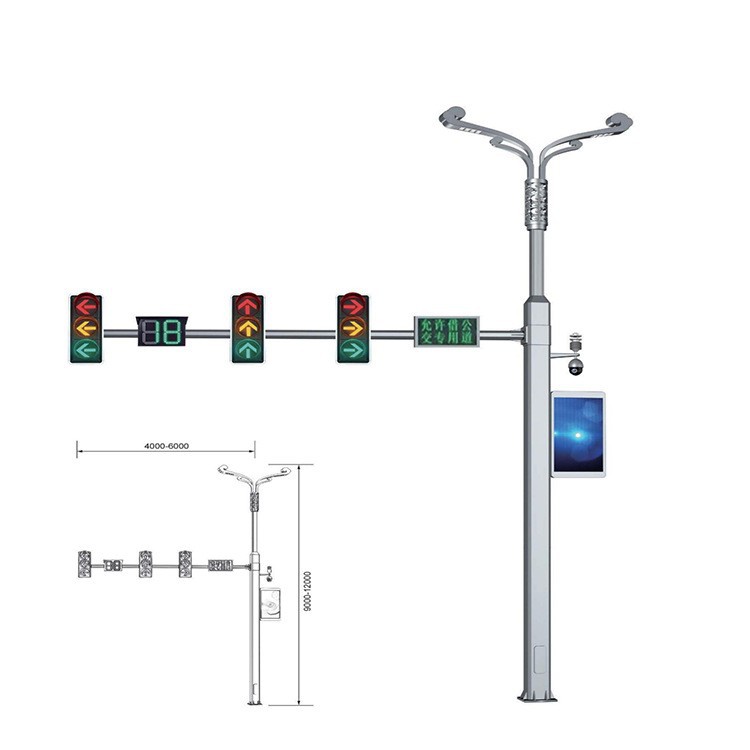 Directly from the Manufacturer, Multifunctional Combination Pole Signal Light Pole, Multi-Pole Integrated Traffic Sign, Street Light, Mei Hua Lighting