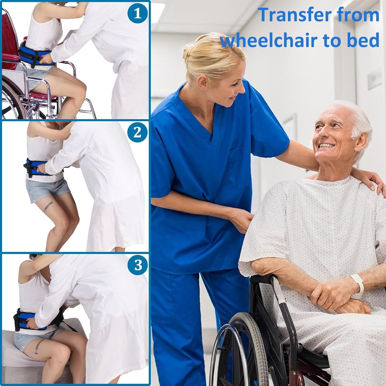 Lifting patient medical belt year person safety gait belt