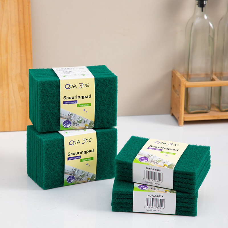 Зеленая без песка, иглопробивная абразивная подушка, для удаления ржавчины, губка для мытья посуды, в упаковке по 5 или 10 штук