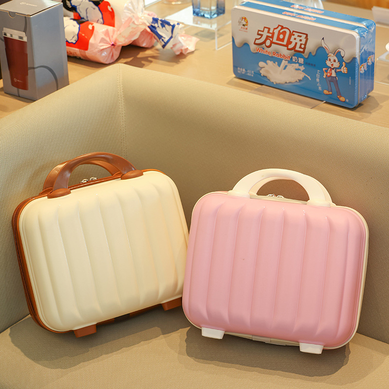 14 Inch PP Hand Luggage 3D Cartoon Pumpkin Cosmetic Case Multifunctional Mini Makeup Storage Bag Accompanying Gift