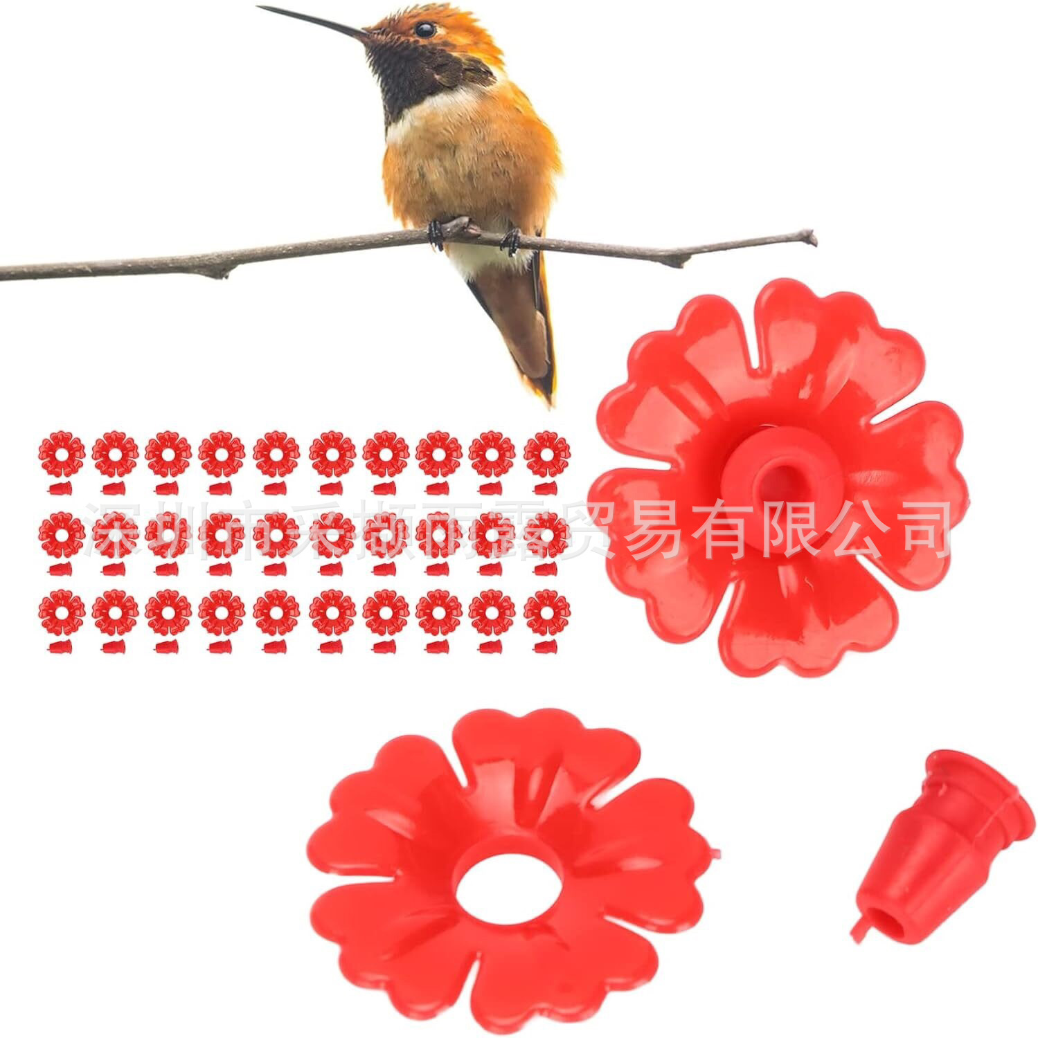 Factory Direct Sales Hummingbird Feeder Flower Accessories Hummingbird Feeder Feeder Flowers Can Be Matchinged with Any Color