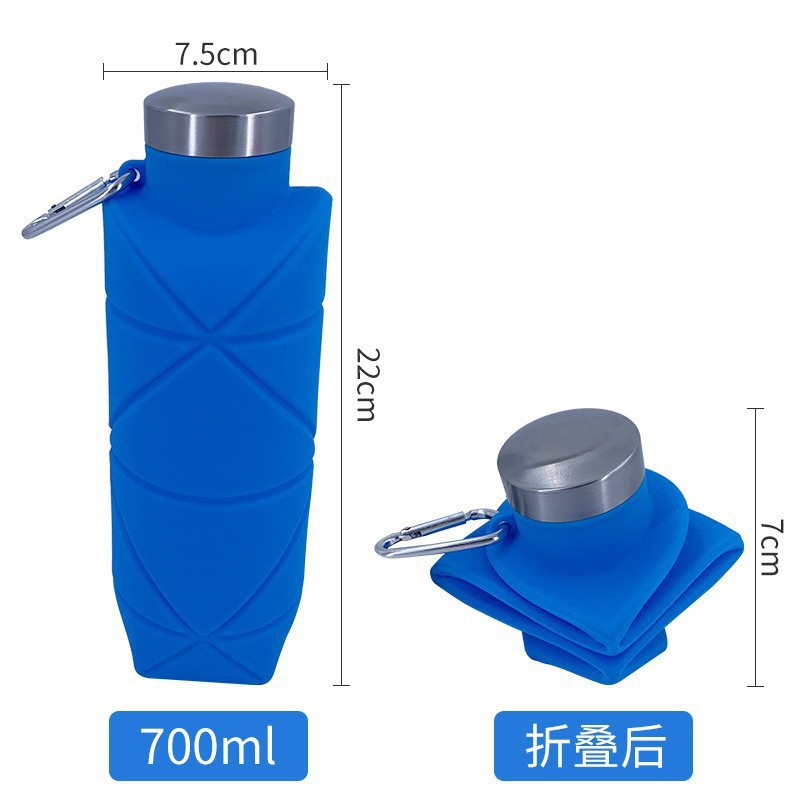 Amazon Explosions Travel Outdoor Sports Folding Kettle Portable Foldable Drop-resistant 700ml Folding Water Cup