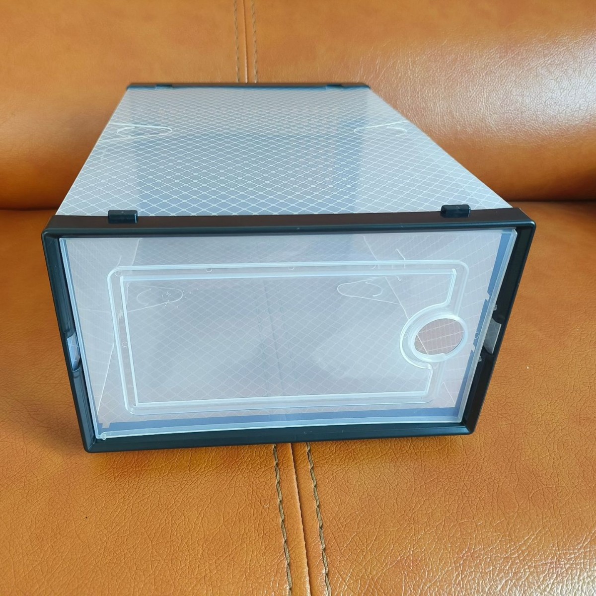 Plastic Transparent Shoe Box Upgraded Thickened Storage Box Bedroom Wardrobe Dormitory Simple Enlarged Thickened Shoe Box Transparent Shoes