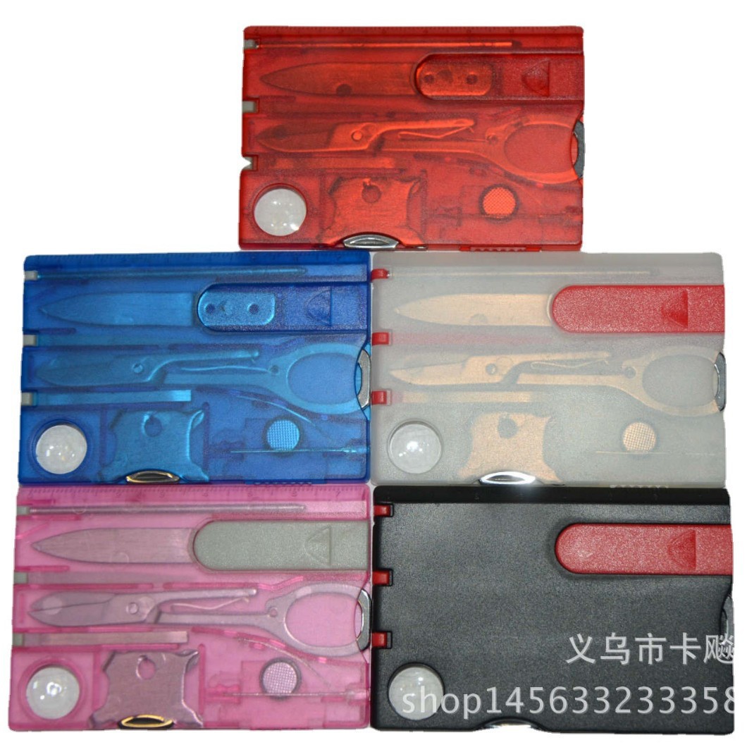 Многофункциональная карта швейцарского армейского ножа для кемпинга многоцелевой инструмент с подсветкой