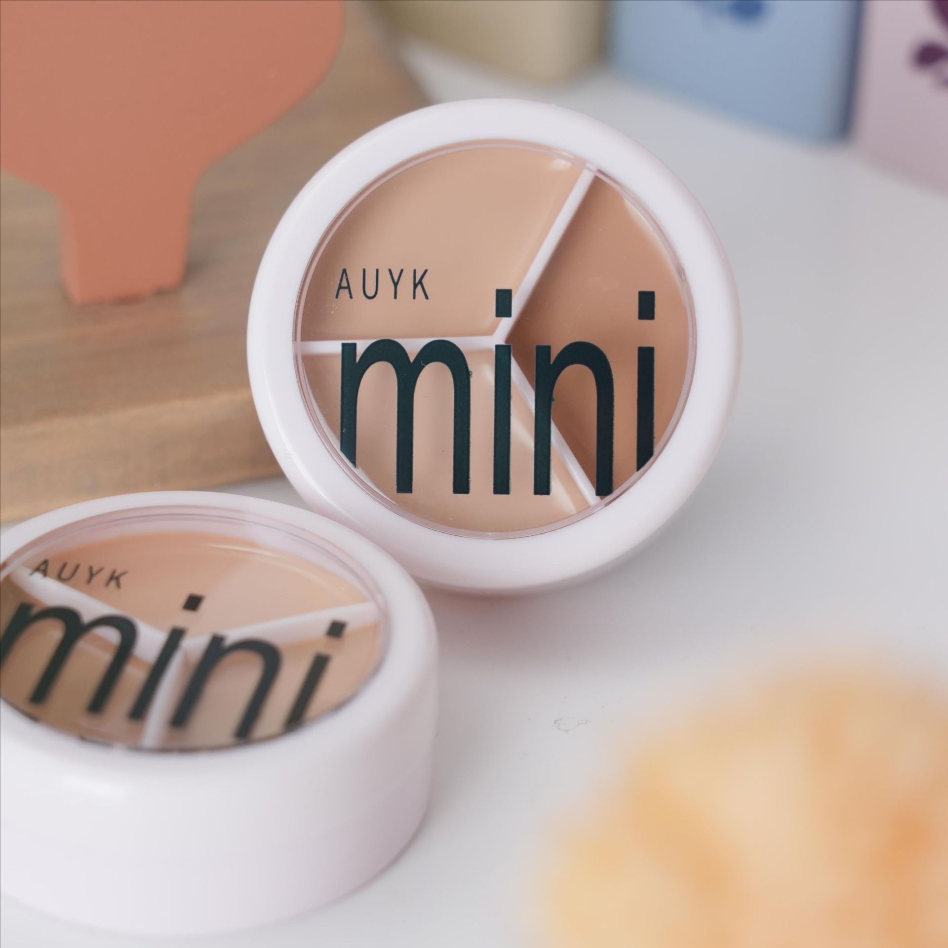 Консилер AUYK трехцветный, не смываемый, основа для лица, акне, сухая и жирная кожа, двусторонний консилер