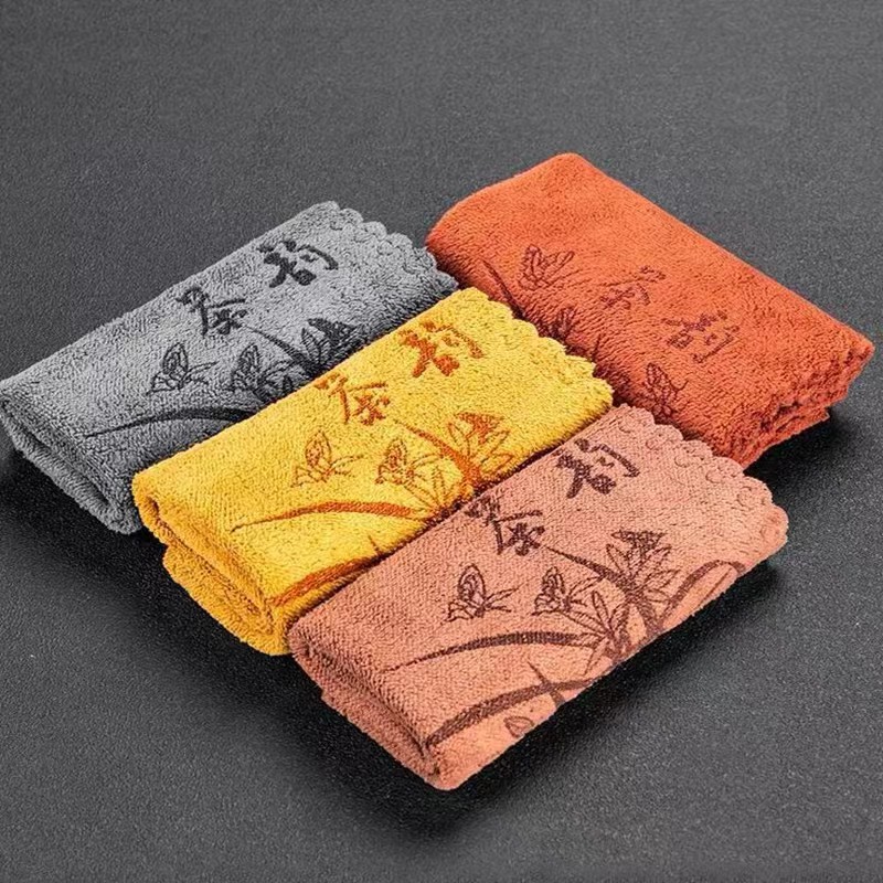 Tea towel can be added logo tea table cloth thickened absorbent lint-free microfiber tea cloth tea towel wholesale tea cloth